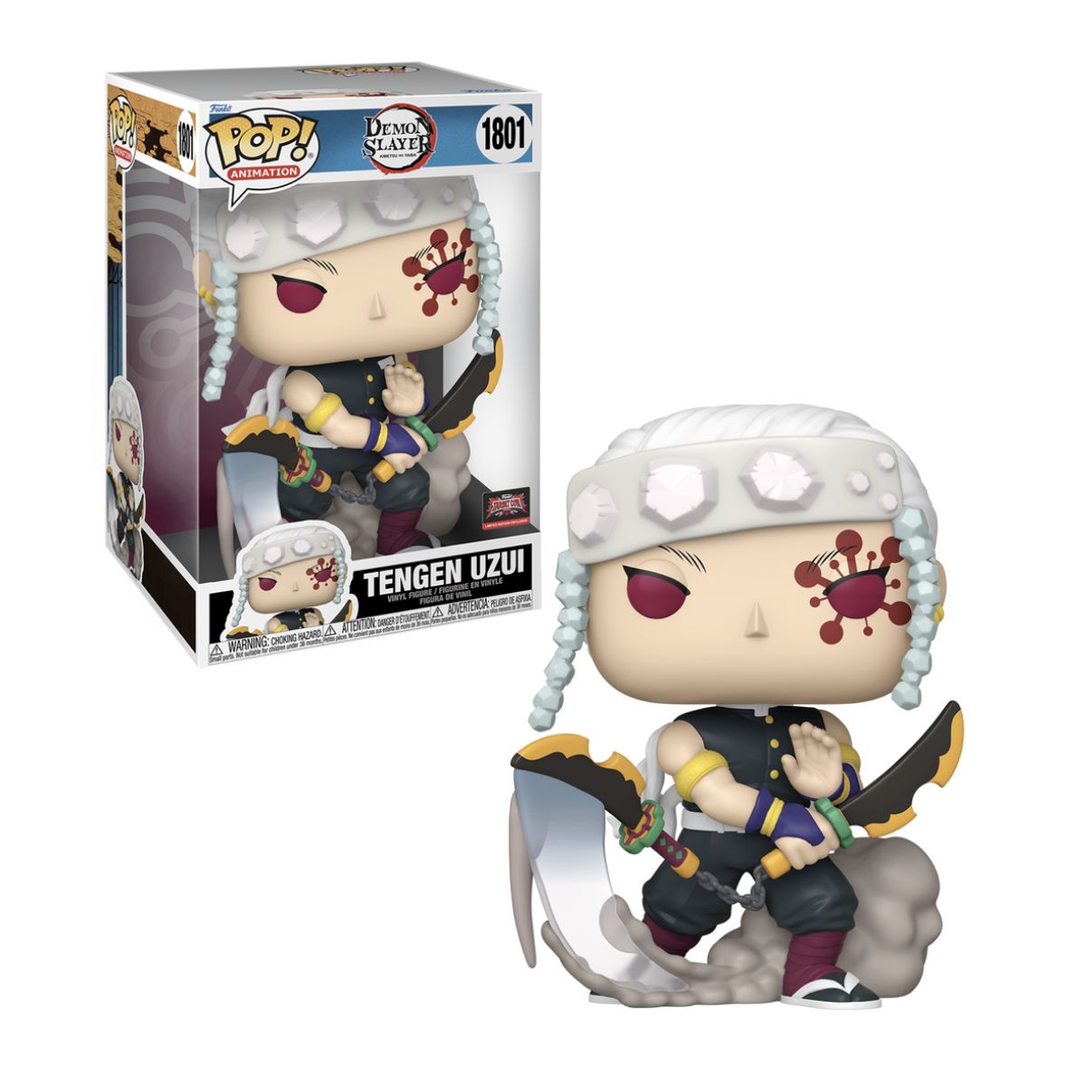 FUNKO - Tengen Uzui Jumbo Funko Pop 1801 Demon Slayer Exclusivo 10