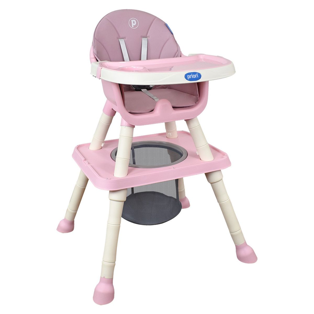 PRIORI - Silla De Comer Para Bebé 3 en 1 Priori Golden Rosa