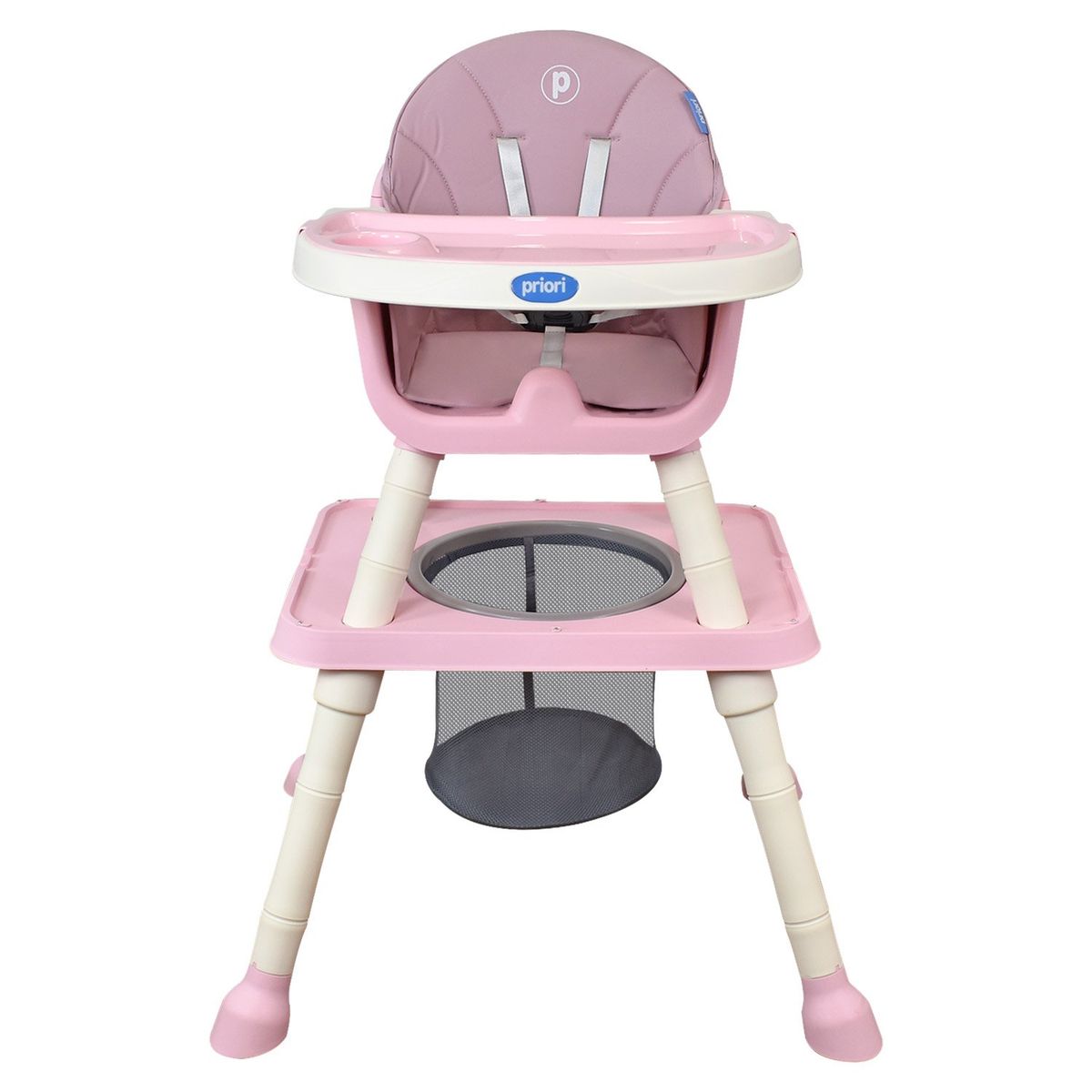 PRIORI - Silla De Comer Para Bebé 3 en 1 Priori Golden Rosa