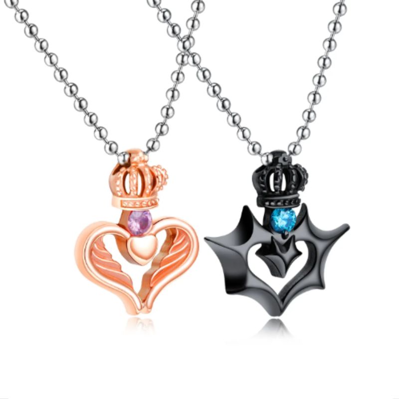 GENERICO - Collares de Pareja  Corazón Real & Oscuro