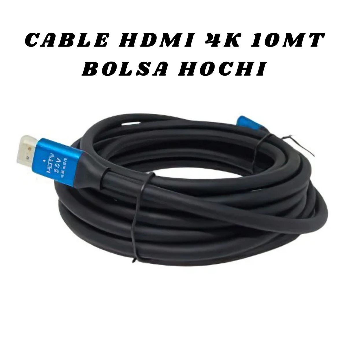 GENERICO - CABLE HDMI 4K 10MT NEGRO EN  BOLSA