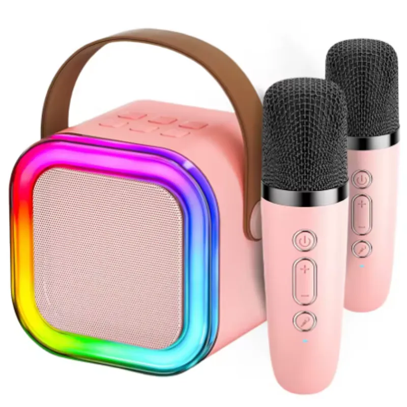 GENERICO - Mini Karaoke Parlante Bluetooth Con 2 Micrófonos