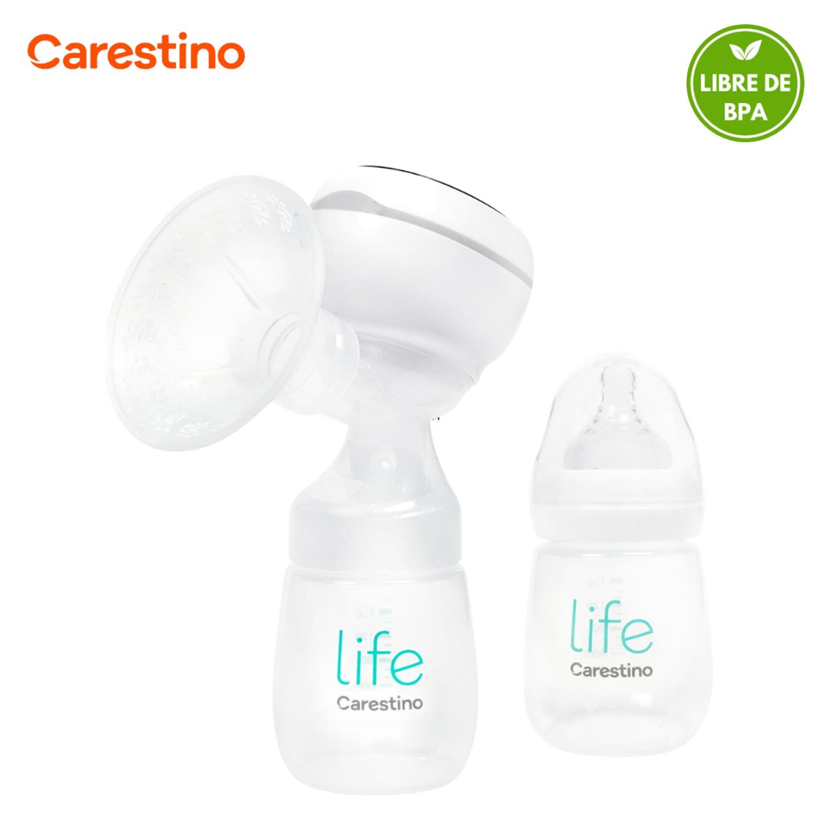 CARESTINO - Extractor de Leche Sacaleche Eléctrico -POCKET- White