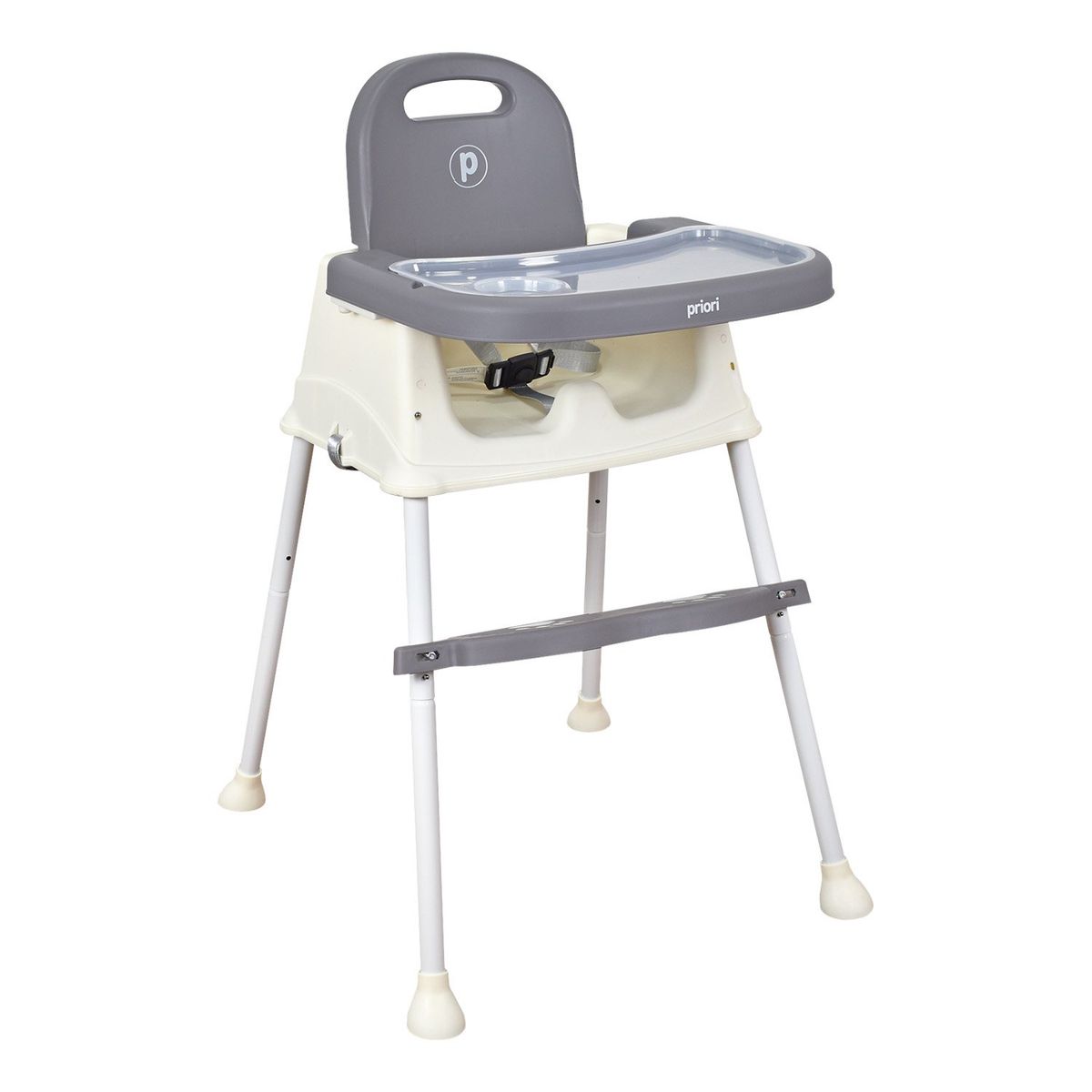 PRIORI - Silla de Comer Para Bebé 3 en 1 Booster Priori Navy Gris