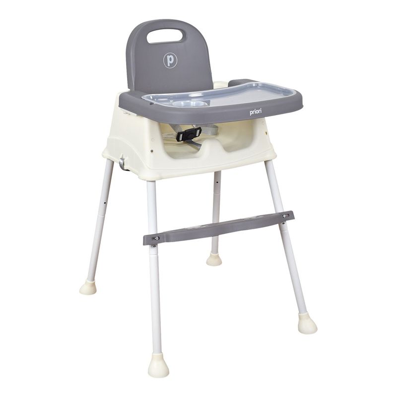 PRIORI - Silla de Comer Para Bebé 3 en 1 Booster Priori Navy Gris