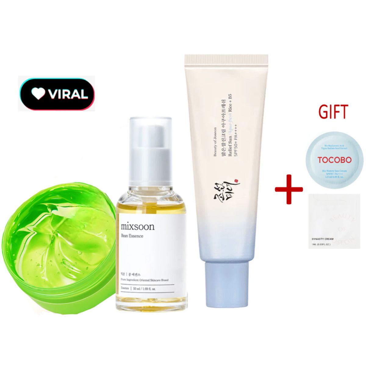 MIXSOON - SET BEST SELLER MIXSOON BEAN ESSENCE + BEAUTY OF JOSEON + ALOE 300ml