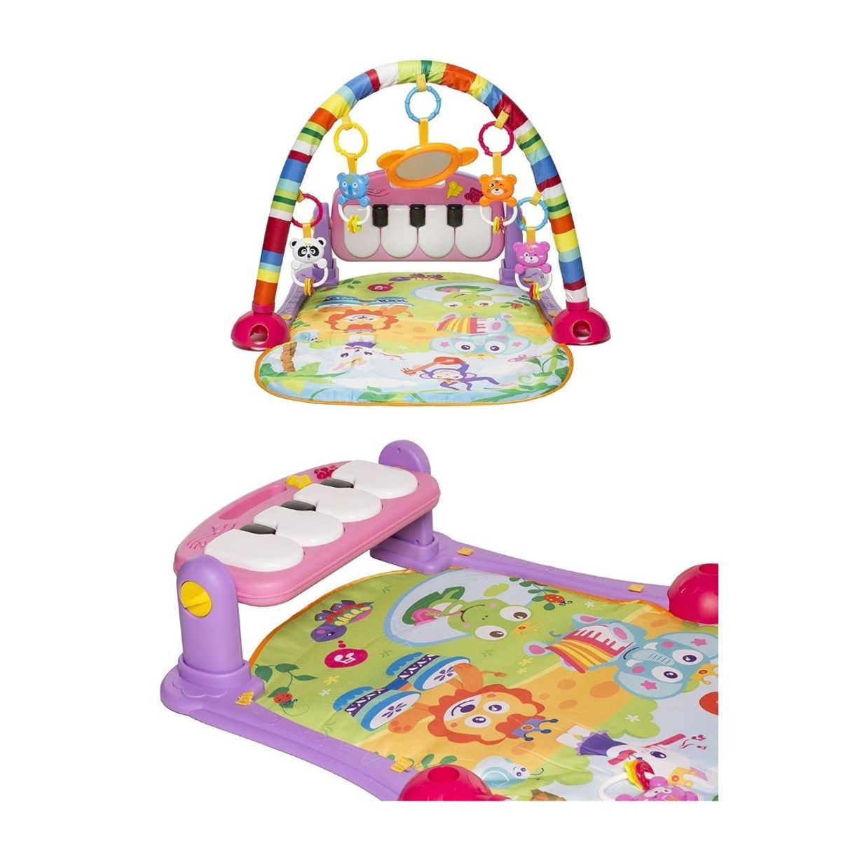 HUANGER - Huanger – Gimnasio Multifunción de Juegos 3 en 1 con Piano Pataditas para Bebé Niña