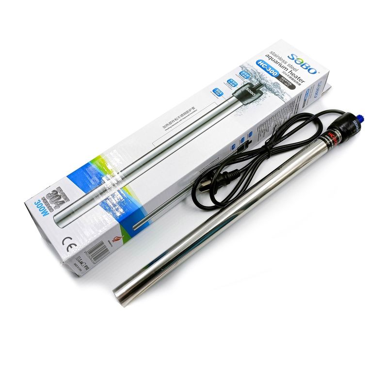 SOBO - Calentador de acuario HC-300 de acero inoxidable SOBO 300W