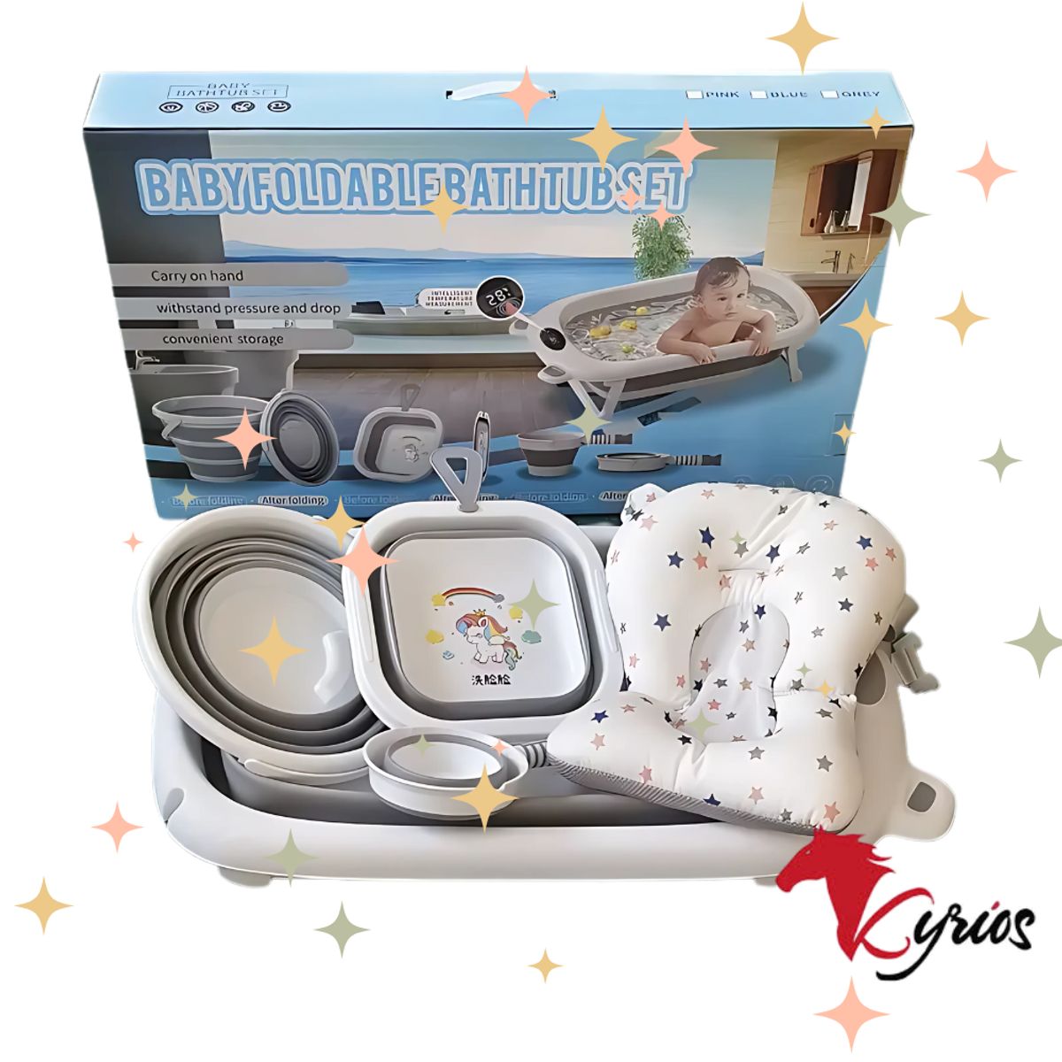 NO LOGO - Kit De Baño Para Bebes Con Accesorios De Limpieza