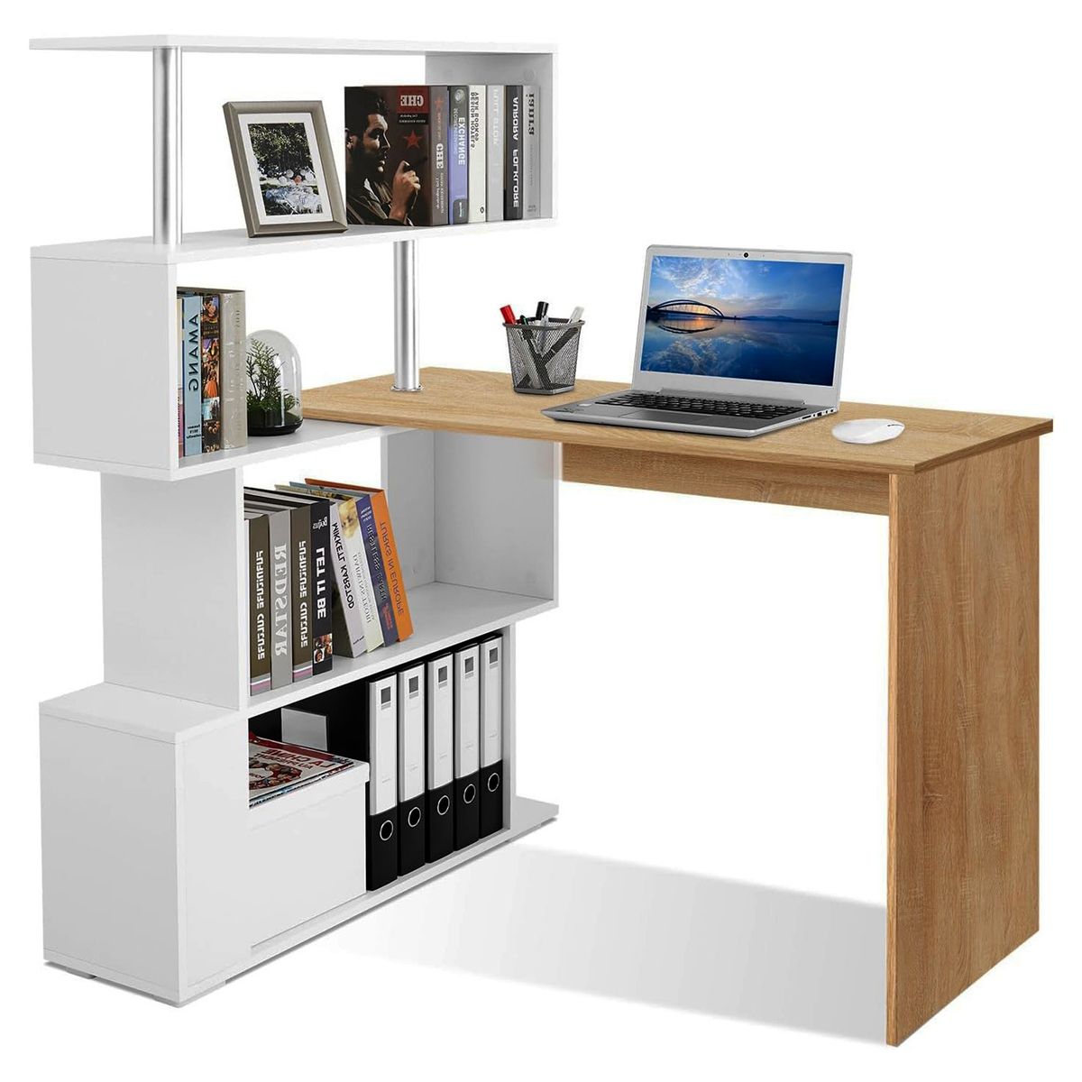 DIBA MUEBLES - Escritorio con Estante Bricandy - Diba Muebles