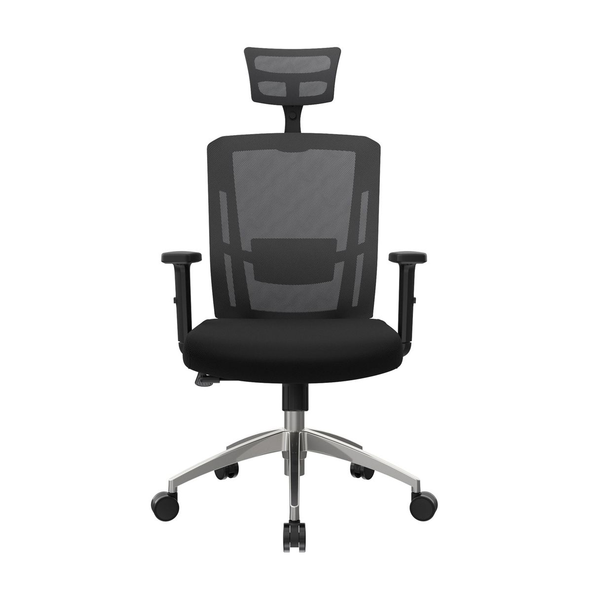 OFIDEAS - Silla Ergonómica Delphi II Presidente Negro Aluminio Ofideas