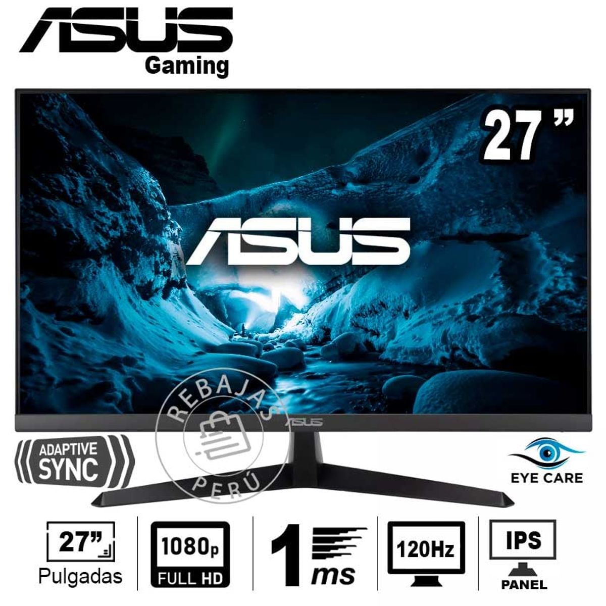 ASUS - Monitor ASUS VY279HGR 27 FHD IPS 120Hz OC 1ms Adaptive Sync Eye Care