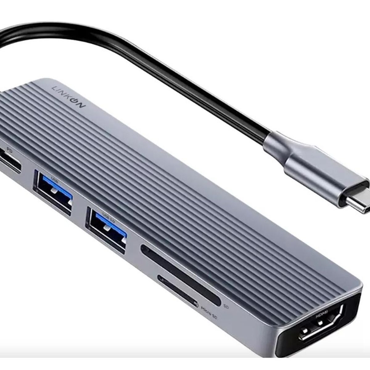 GENERICO - Hub Adaptador Usb Tipo C 6 En 1 Para Mac