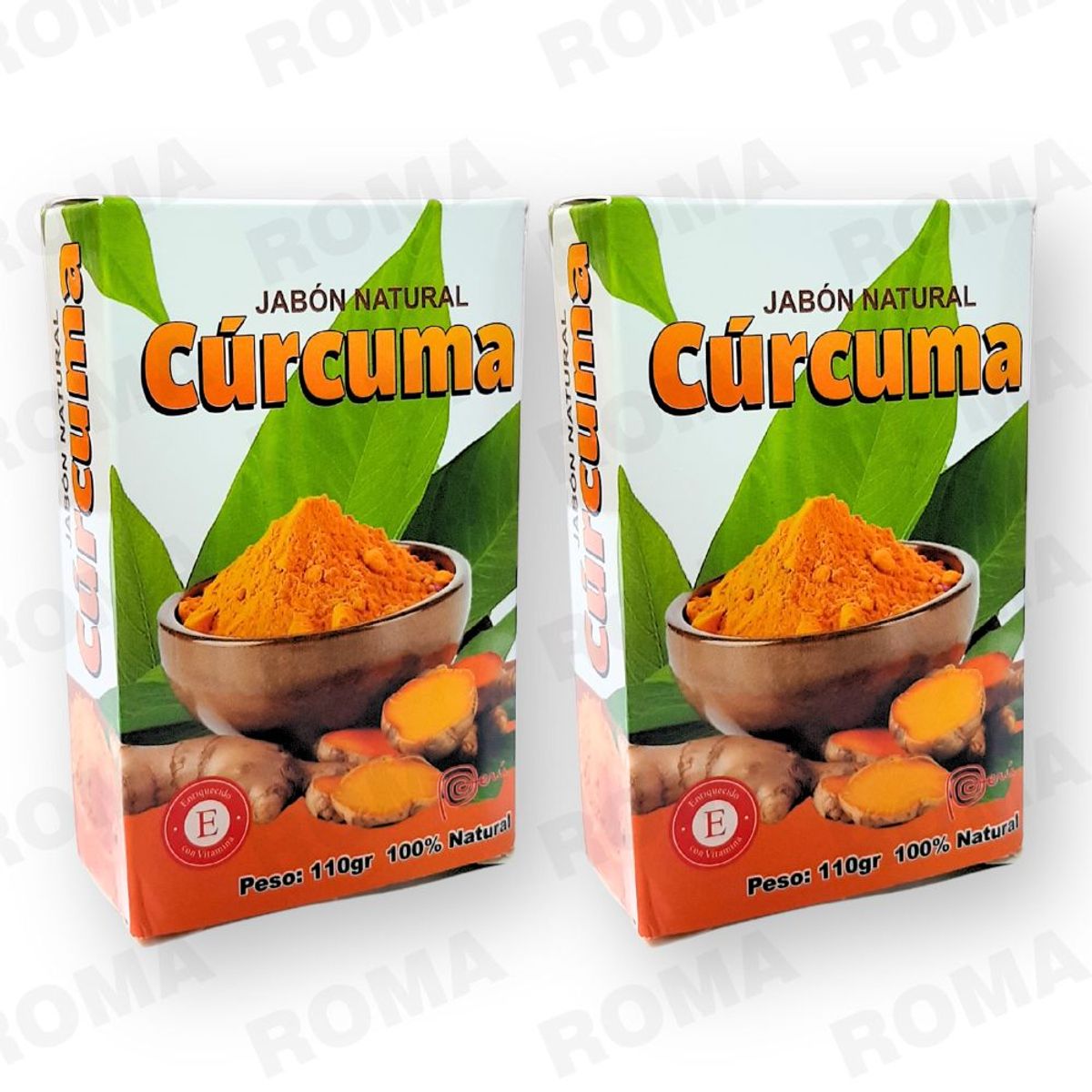 GENERICO - PACK 2 JABONES EN BARRA DE CÚRCUMA 220G