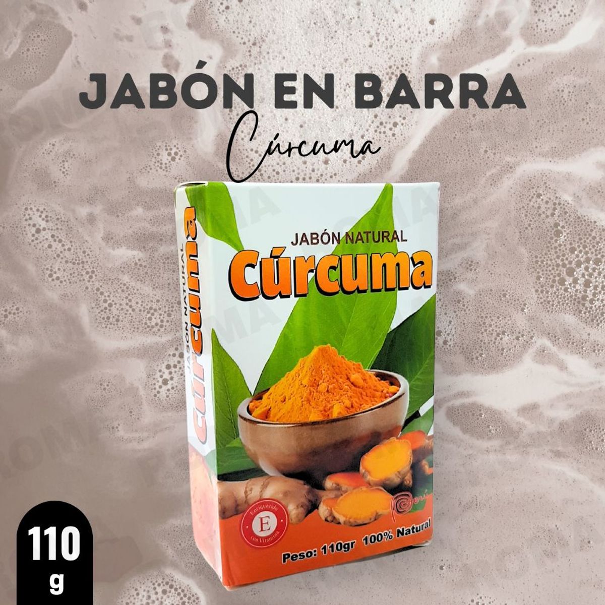 GENERICO - PACK 3 JABONES EN BARRA DE CÚRCUMA 330G