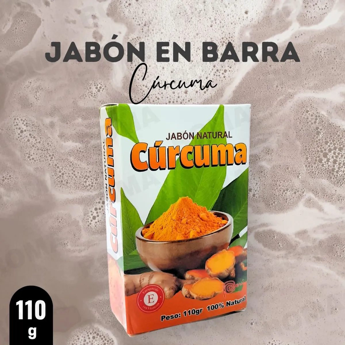 GENERICO - PACK 6 JABONES EN BARRA DE CÚRCUMA 660G