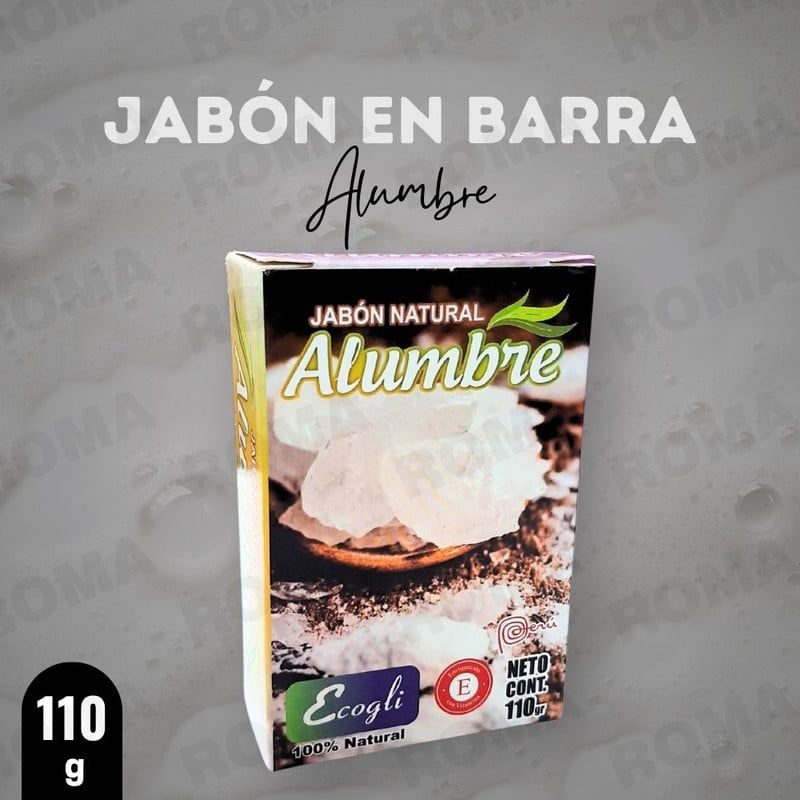 GENERICO - PACK 6 JABONES EN BARRA DE ALUMBRE 660G