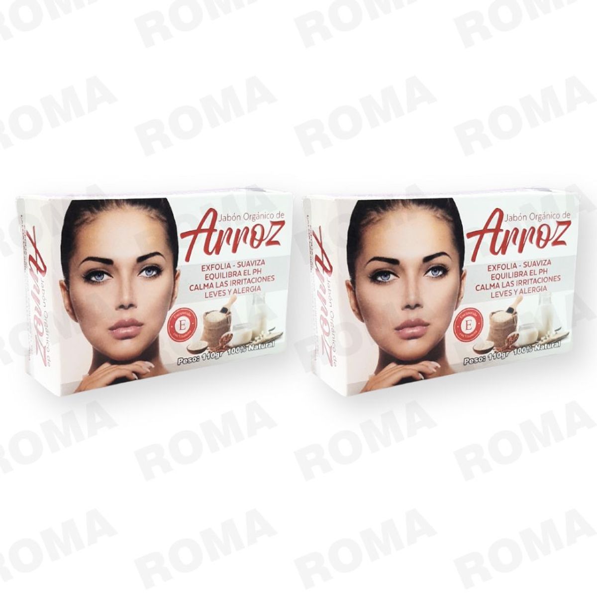 GENERICO - PACK 2 JABONES EN BARRA DE ARROZ 220G