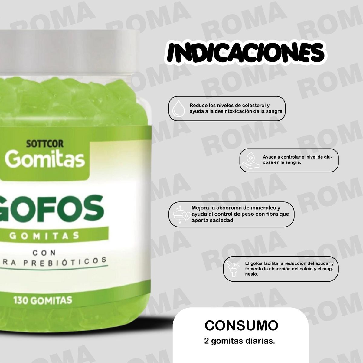 GENERICO - PACK 3 GOMITAS GOFOS 390 UND SOTTCOR LABS
