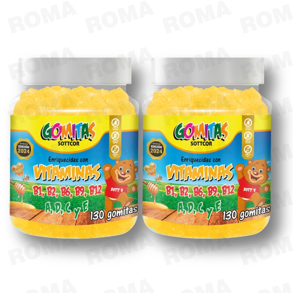 GENERICO - PACK 2 MULTIVITAMINAS NIÑOS 260 UND SOTTCOR LABS