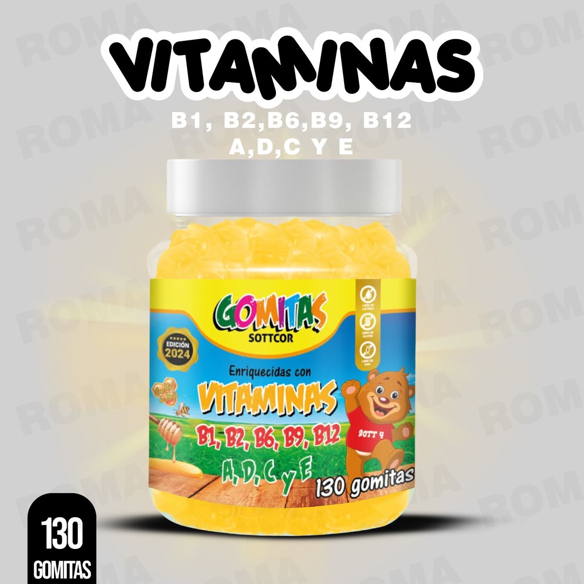 GENERICO - PACK 2 MULTIVITAMINAS NIÑOS 260 UND SOTTCOR LABS