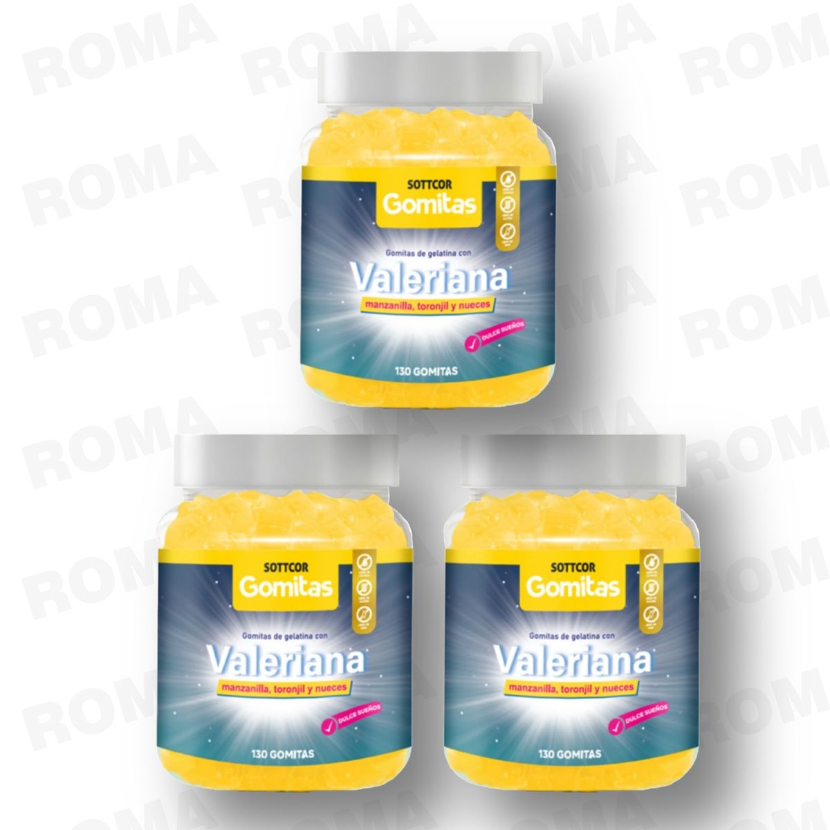 GENERICO - PACK 3 GOMITAS VALERIANA 390 UND SOTTCOR LABS