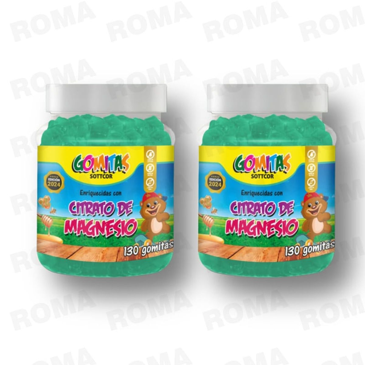 GENERICO - PACK 2 GOMITAS CITRATO DE MAGNESIO NIÑOS 260 UND SOTTCOR LABS
