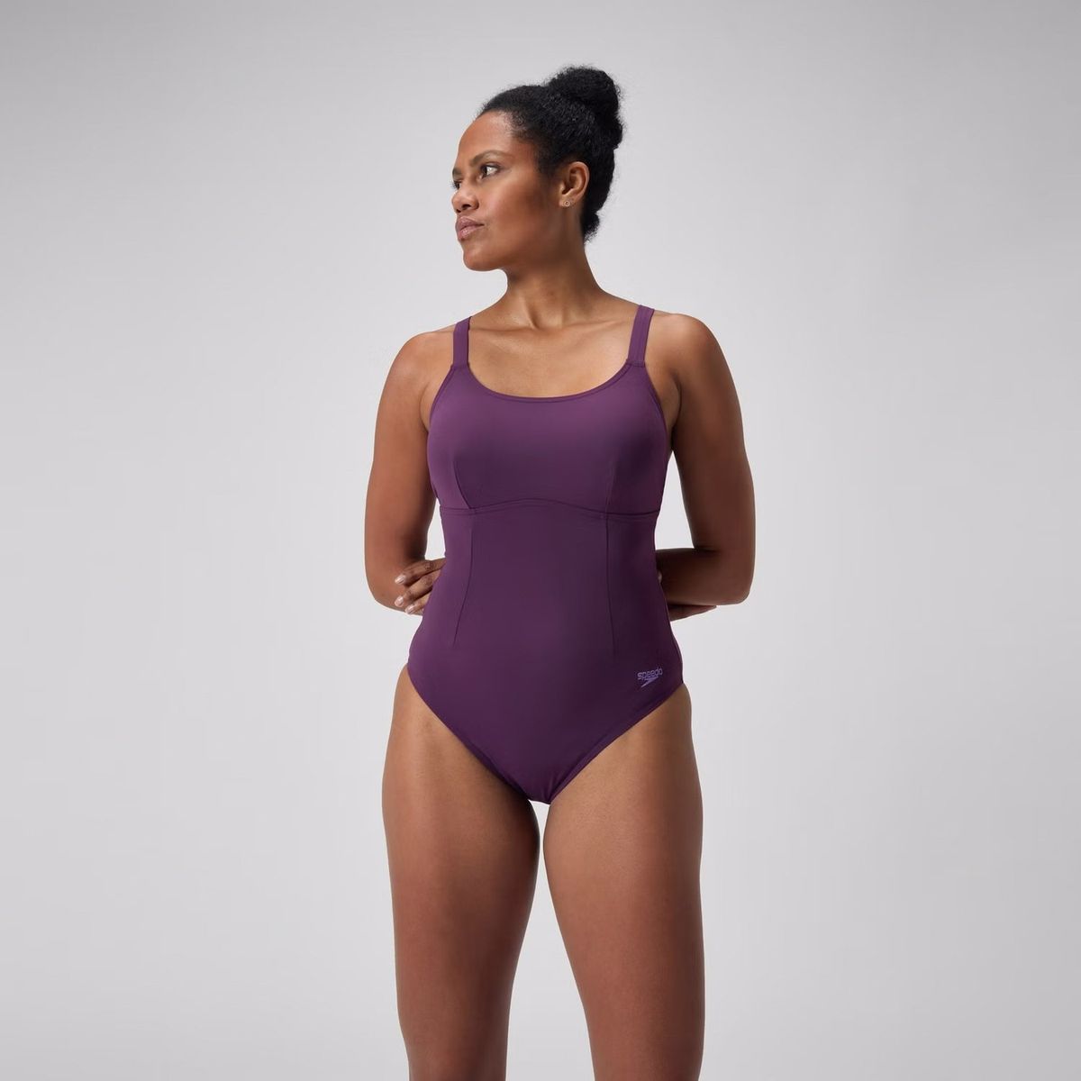 SPEEDO - Traje Baño Natación Mujer Speedo Shaping Crossback Morado