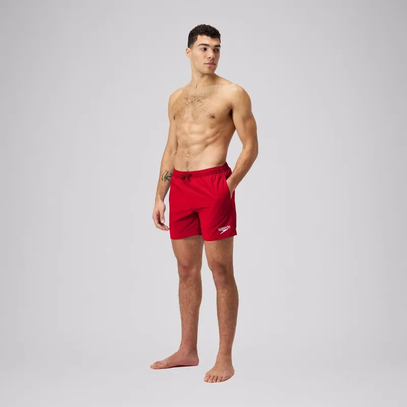 SPEEDO - Short Natación Hombre Speedo Essentials AM 16 Pulgadas Rojo