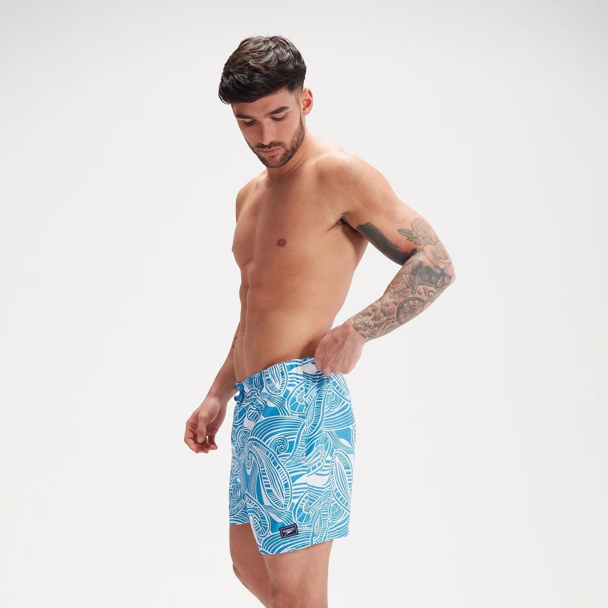 SPEEDO - Short Natación Hombre Speedo Leisure Printed 16" Azul