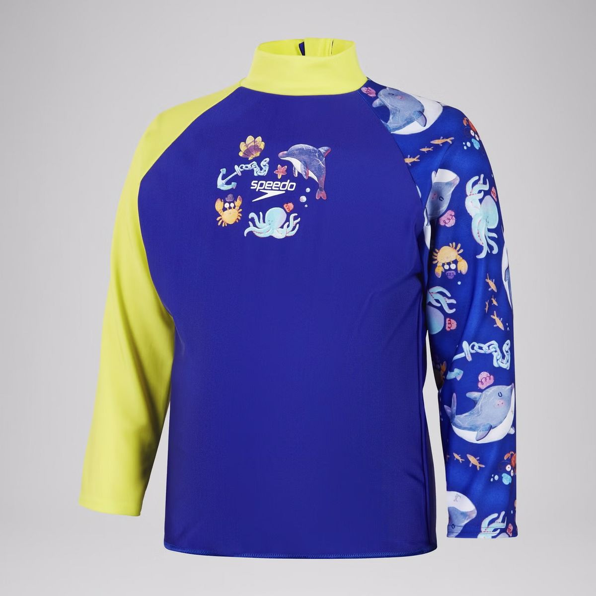 SPEEDO - Traje de baño Niño Speedo Digital Rash Top Manga Larga Azul