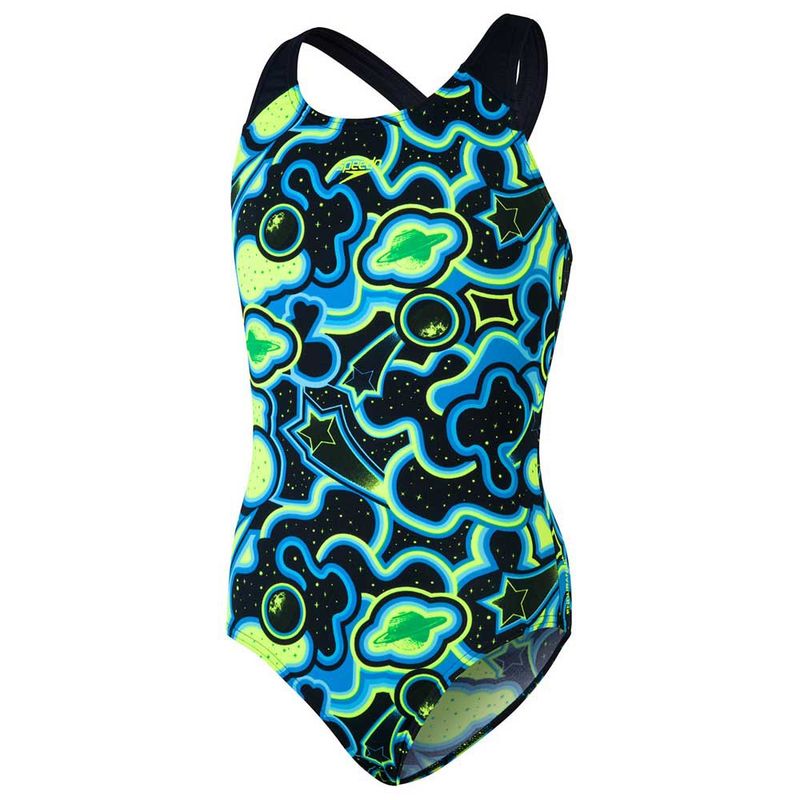 SPEEDO - Traje Baño Natación Niña Speedo Wet Allover Splashback Azul