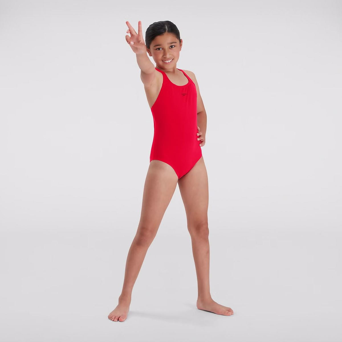 Speedo - Traje Baño Natación Niña Speedo Endurance+ Medalist Rojo