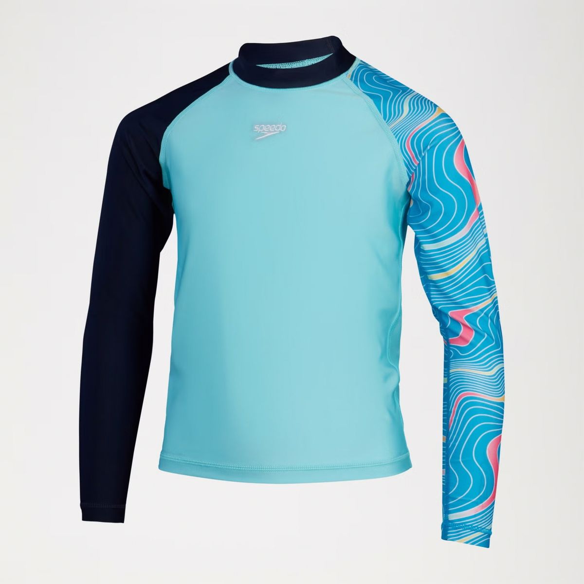SPEEDO - Traje de baño Niño Speedo Printed Rash Top Manga Larga Azul
