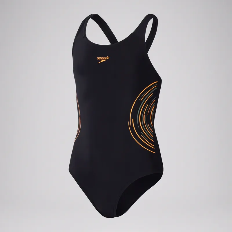 SPEEDO - Traje Baño Natación Niña Speedo Placement Muscleback Negro