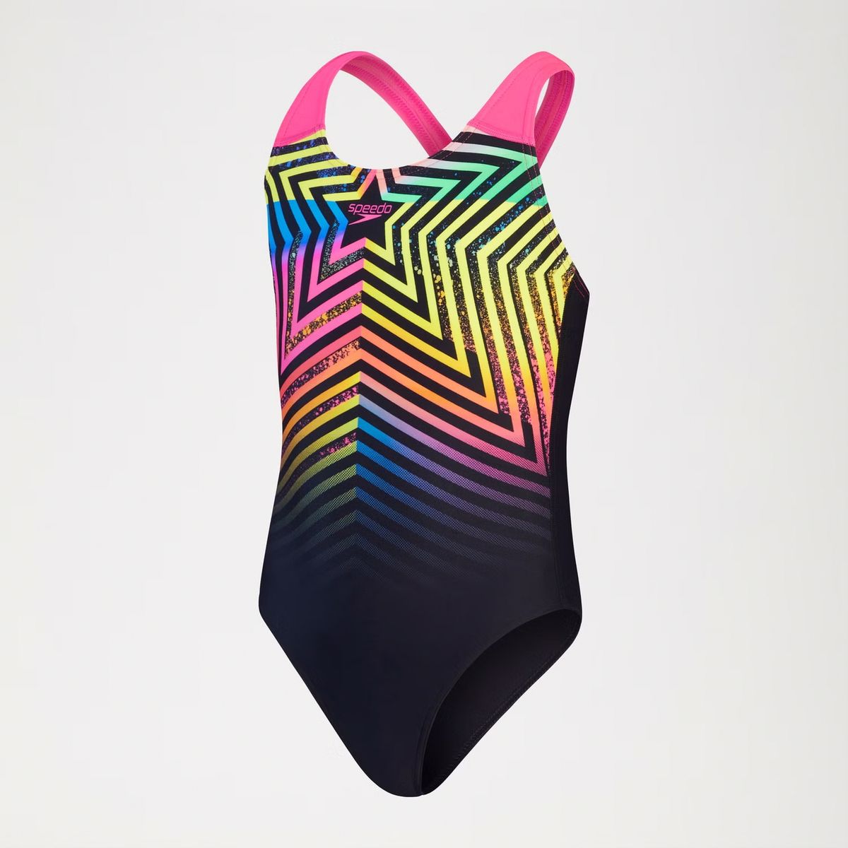 SPEEDO - Traje Baño Natación Niña Speedo Placement Splashback Negro