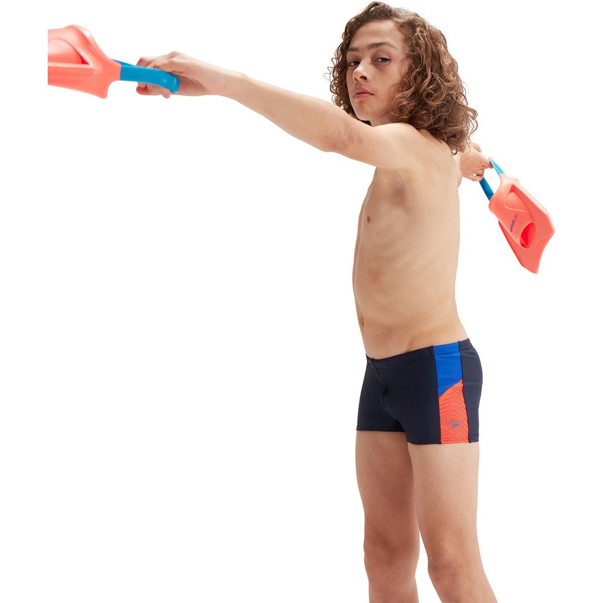 SPEEDO - Traje Baño Natación Niño Speedo Dive Aquashort Azul Naranja