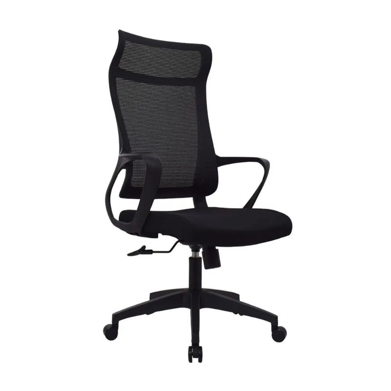 OFIDEAS - Silla de Oficina Giratorio Rigs Presidente Malla Negro Con Cabecero Ofideas