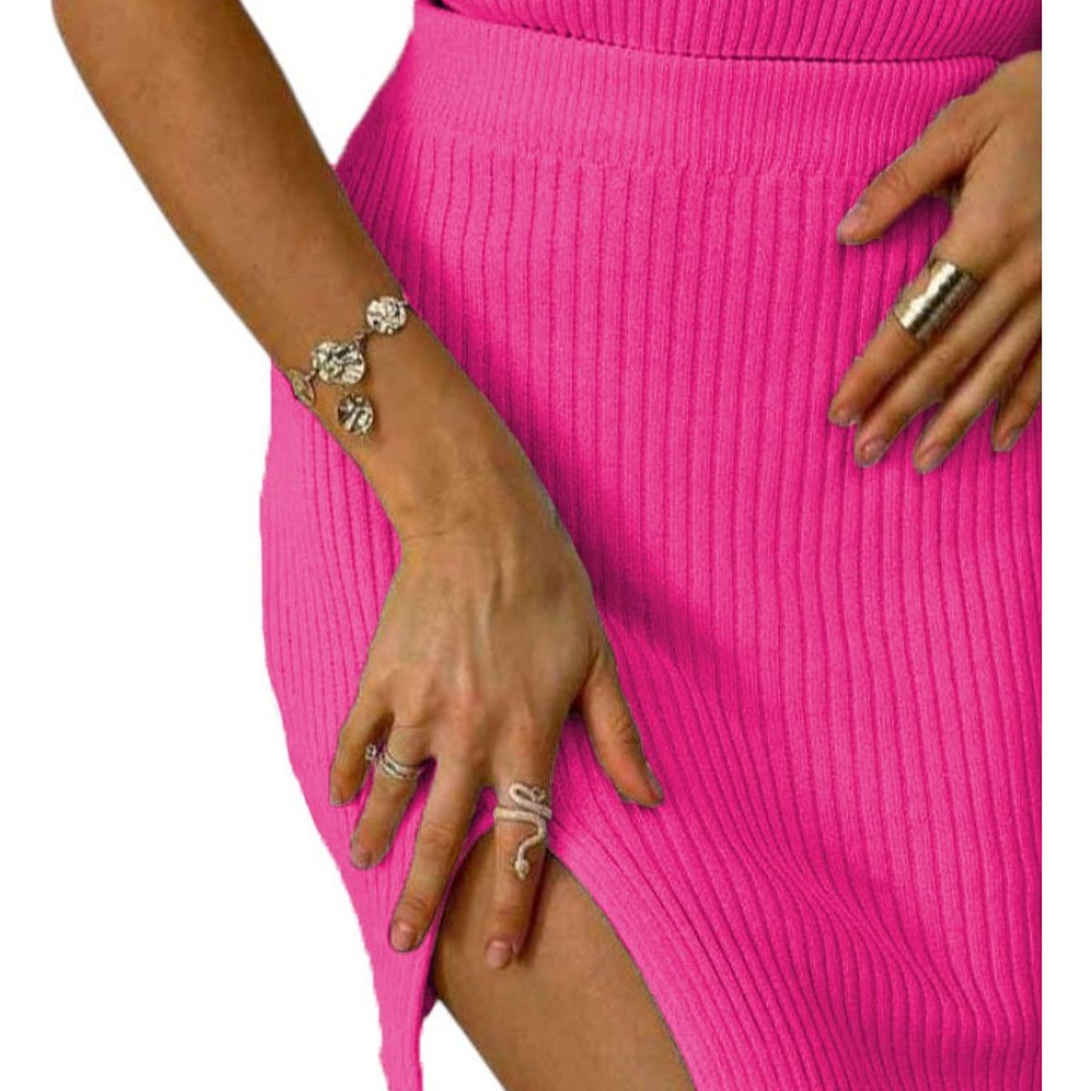 GENERICO - Vestido Sueños De Seda Mujer Tejido Jilo Alpino G359-12 Color Rosado