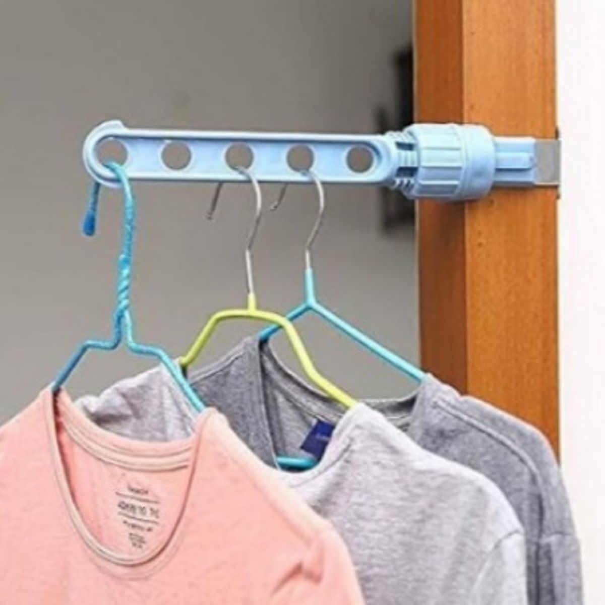 GENERICO - Colgador de Ventana Multiusos Organizador Tendedero Celeste