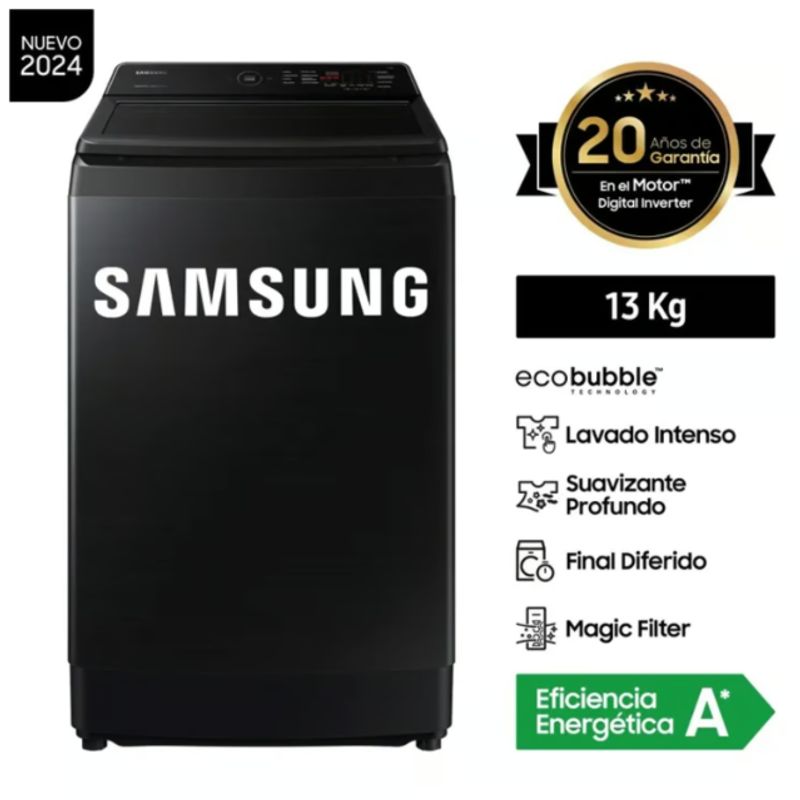SAMSUNG - LAVADORA SAMSUNG WA13CG5441BV 13KG
