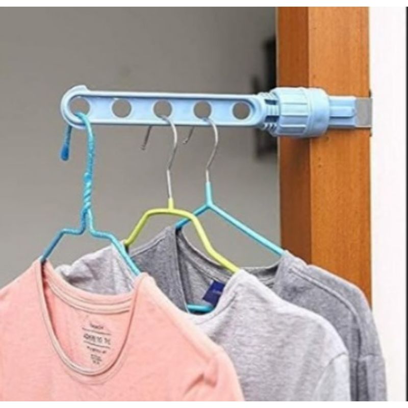 GENERICO - Colgador de Ventana Multiusos Organizador Tendedero Celeste