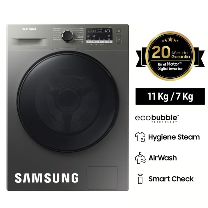 SAMSUNG - LAVASECA ECOBUBBLE AIRWASH™ 11 KG / 7 KG WD11T4046BX/PE SAMSUNG