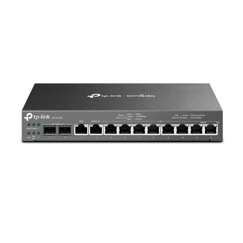 TP LINK - ROUTER OMADA TP-LINK 8 PUERTOS GIGABIT POE 110W L2TP PN TP-ER7212PC