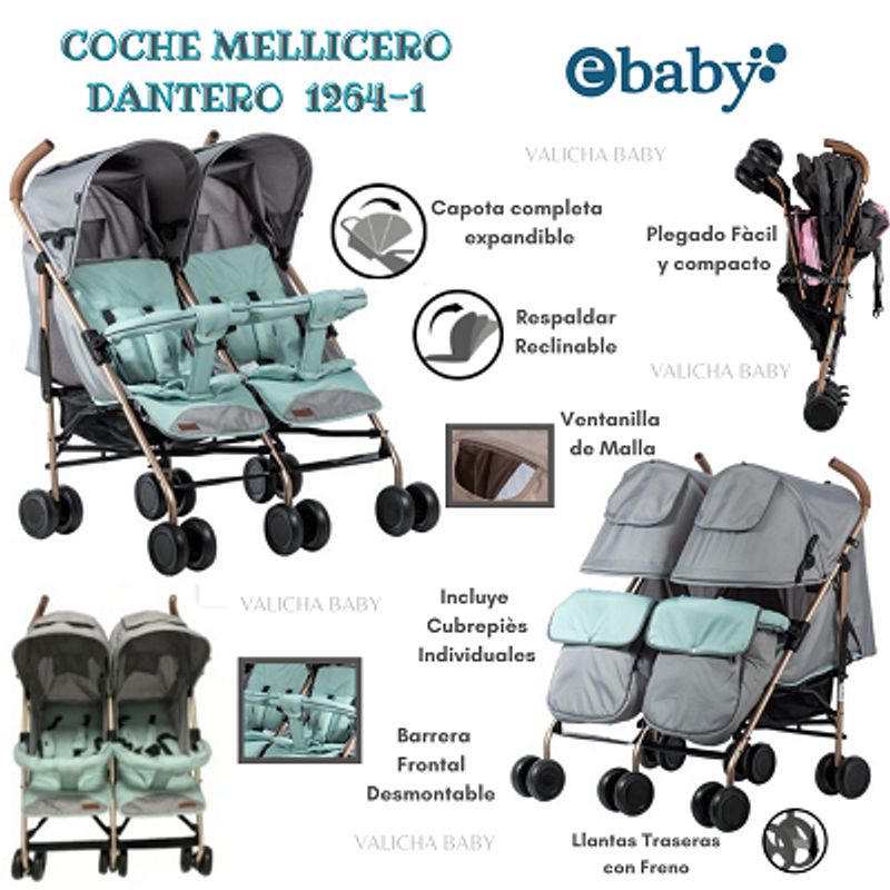EBABY - COCHE MELLICERO EBABY DANTERO VERDE