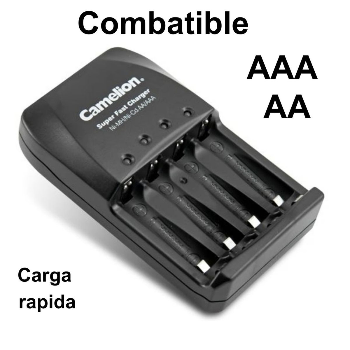 CAMELION - Cargador de Pilas AA-AAA CAMELION Universal y Súper Rápido