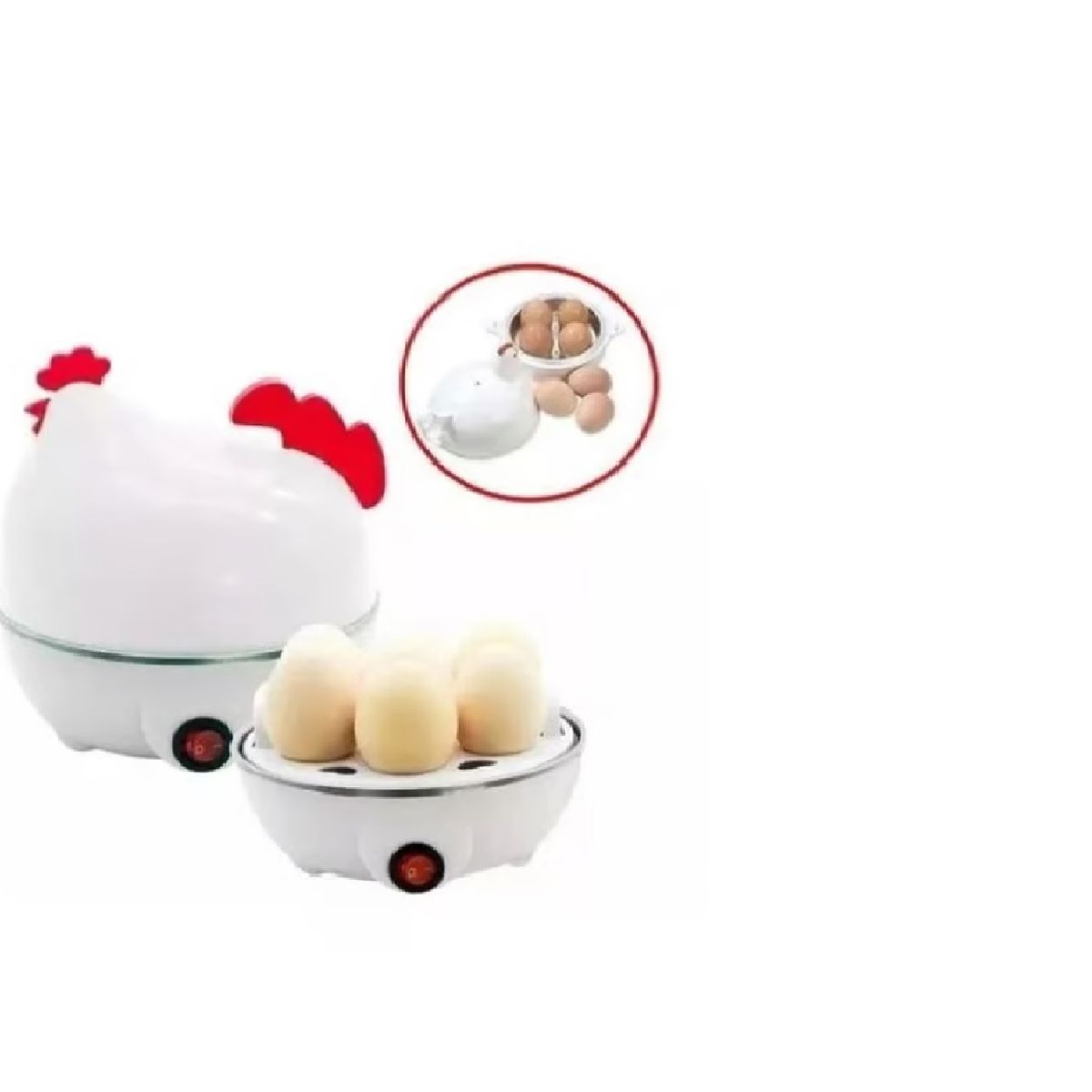 GENERICO - Hervidor de Huevos en Forma de Gallina Blanco