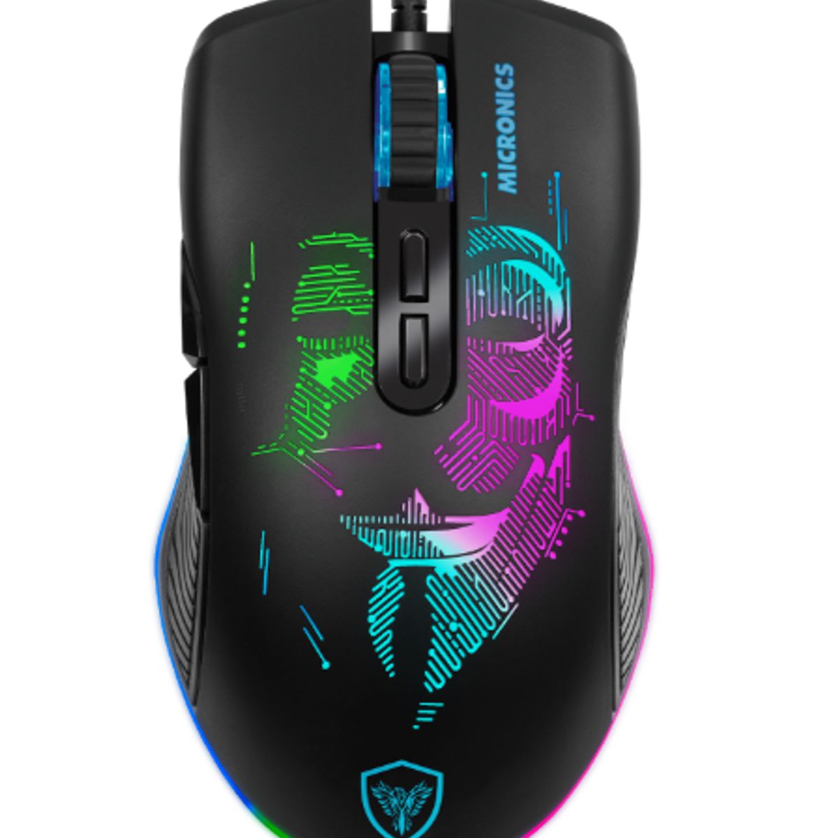 MICRONICS - Mouse Gamer ANONIMUS MIC GM859 USB RGB 7B 12800 DPI MICRONICS