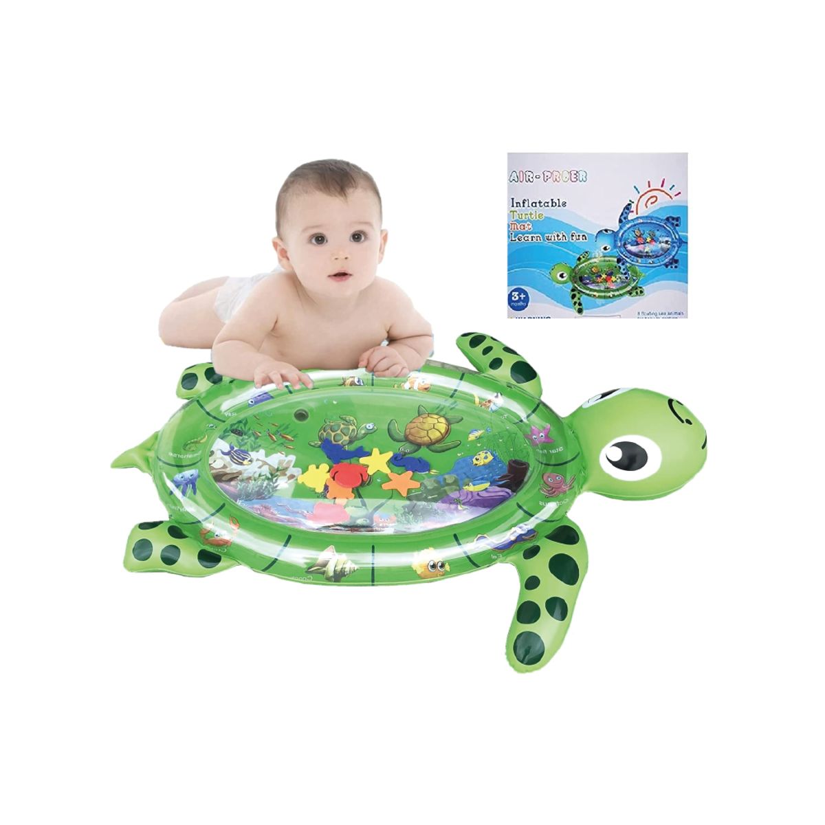 GENERICO - Tapete Sensorial de Agua Tortuguita Inflable para Niños