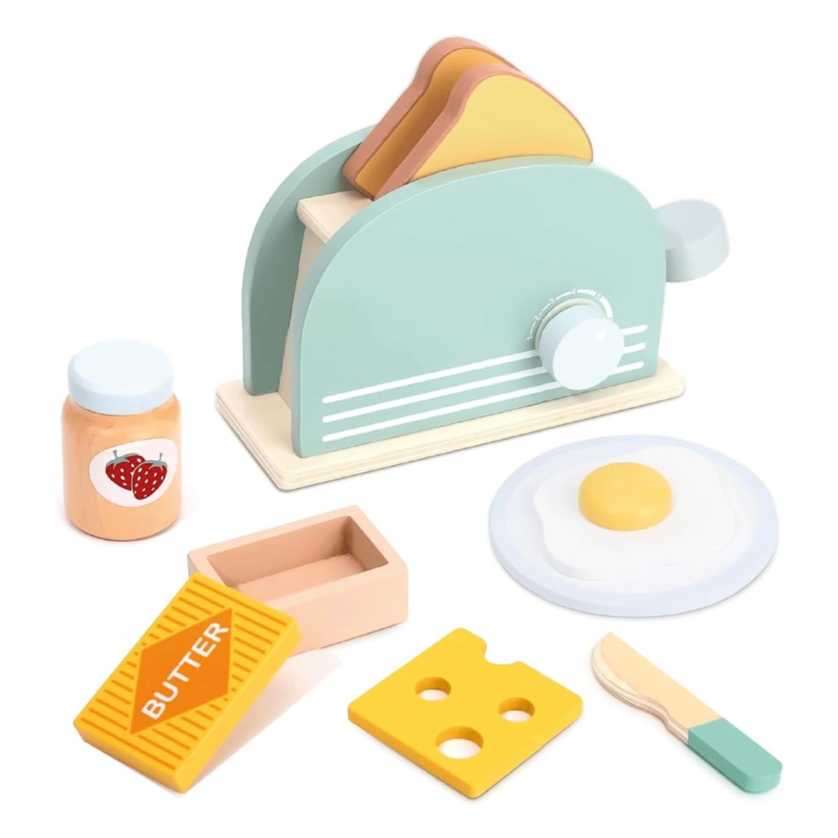 GENERICO - Tostadora de Juguete de Madera Didáctico para Niños